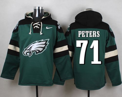 Nike Eagles #71 Jason Peters Midnight Green Player Pullover NFL Hoodie - Click Image to Close